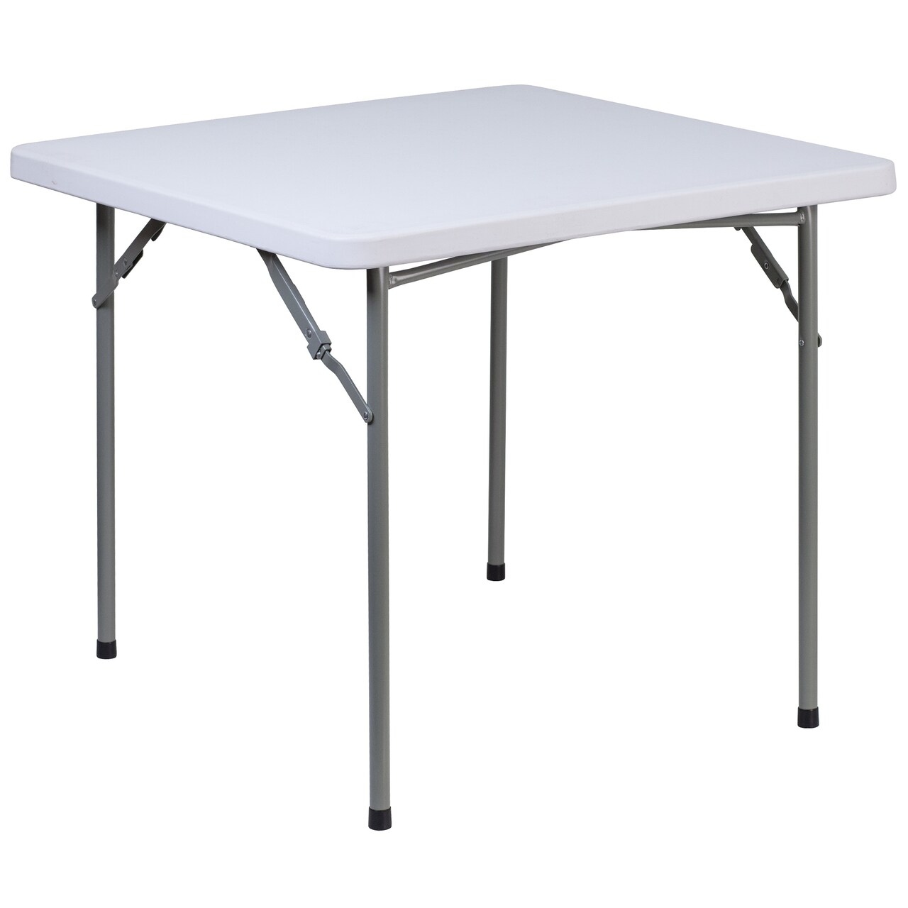 Flash Furniture 33.75&#x22; Granite White and Gray Contemporary Square Outdoor Patio Folding Table